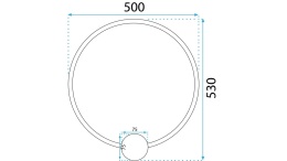 Lampa APP1389-CW Black 50cm