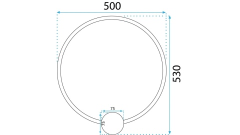 Lampa APP1398-CP Black 50cm