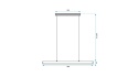 Lampa APP1447-CP Black 80 cm