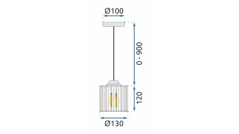 Lampa APP511-1CP Black