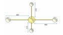 Lampa APP520-4C Gold