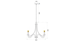 Lampa APP647-5CP Black