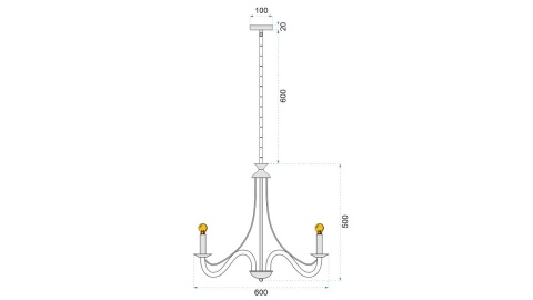 Lampa APP648-8CP Black