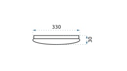 Lampa APP756-1C 18W-33cm