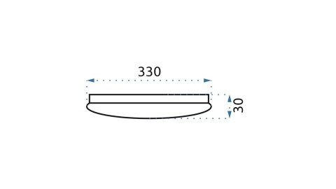 Lampa APP756-1C 18W-33cm