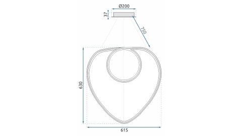 Lampa APP796-CP Loop Black