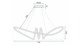 Lampa APP823-CP Long Black