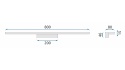 Lampa APP841-1W FLAT 80cm Chrom
