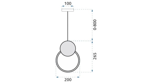 Lampa APP852-CP Black