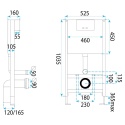 Stelaż podtynkowy do WC REA K011A-Q