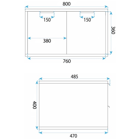 Szafka łazienkowa biała REA CORE 80 cm