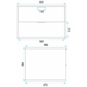 Szafka łazienkowa brązowa REA MONO 60 cm