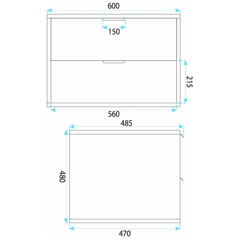 Szafka łazienkowa brązowa REA MONO 60 cm