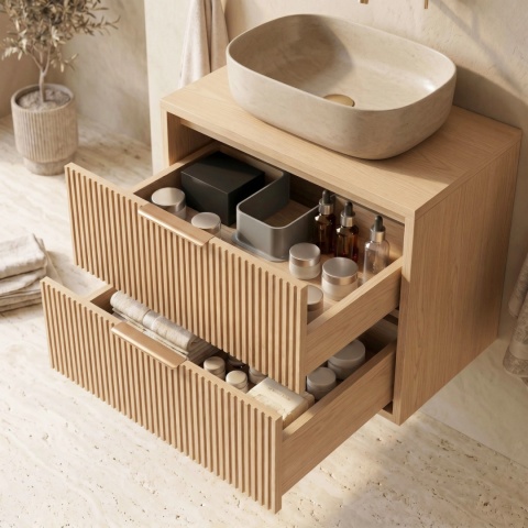 Szafka łazienkowa beige REA MONO 80 cm