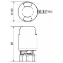 Siłownik termoelektryczny M30x1,5 230 V AC NC SALUS