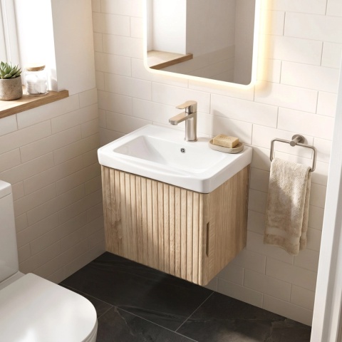 Szafka łazienkowa z umywalką REA ORIO LIGHT DB85-50-3 50 cm