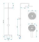 ZESTAW NATRYSKOWY JS-H7023B FOSS CLIF CZARNY