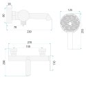 BATERIA WANNOWA JS-A701303BRG FOSS MIEDŹ SZCZO