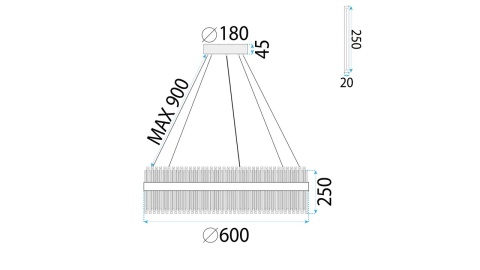 Lampa APP1516-CP60 Chrom