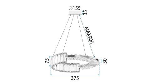 Lampa APP1527-CP40 Chrom