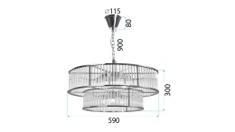 Lampa APP1562-8CP-2 Gold