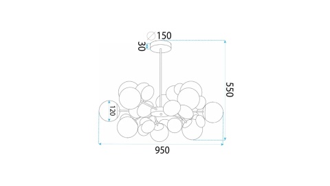 Lampa APP1565-12 White Gold