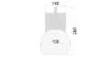 Lampa APP1580-1W B/G Transparen