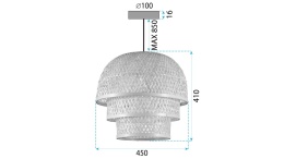 Lampa wisząca bambusowa APP1629-1CP