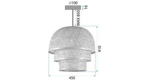 Lampa wisząca bambusowa APP1629-1CP