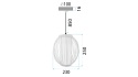 Lampa wisząca bambusowa APP1634-1CP