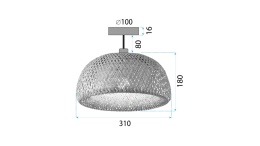 Lampa wisząca bambusowa APP1638-1CP