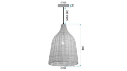 Lampa sufitowa wisząca Boho APP1646-1CP