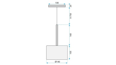 Lampa APP1701-1CP A Grey
