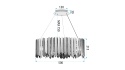Lampa wisząca metalowa APP1764-8CP 50cm