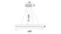 Lampa APP1768-CP 60cm Gold