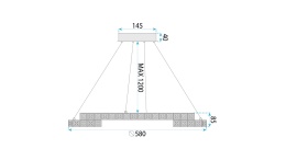Lampa APP1771-CP 60cm Gold