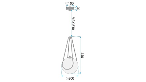 Lampa APP1793-1CP 20cm Gold