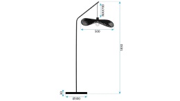 Lampa stojąca APP1834-1F Black
