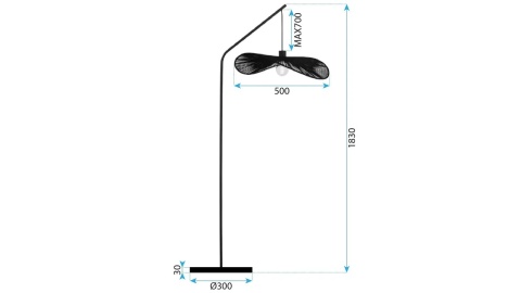 Lampa stojąca APP1834-1F Black