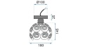 Lampa APP203-1C Black