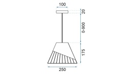 Lampa APP228-1CP White/Black