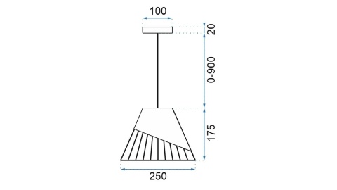 Lampa APP228-1CP White/Black