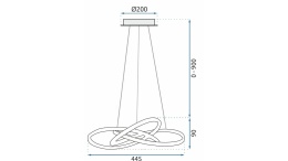 Lampa APP394-CP Gold