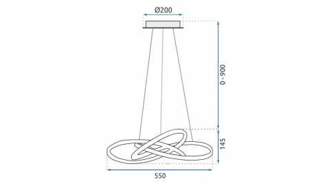 Lampa APP395-CP Black