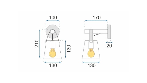 Lampa APP466-1W Black