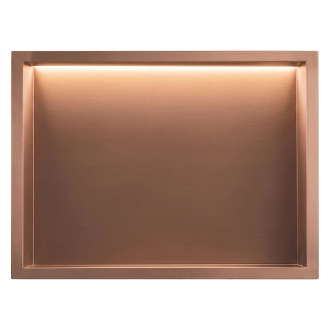 Półka wnękowa REA LED miedź szczotkowana 30/45/10
