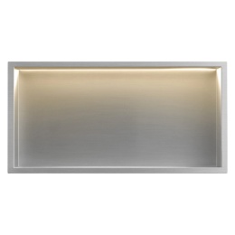 Półka wnękowa REA LED stal szczotkowana 60/30/10