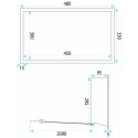 Półka wnękowa REA LED stal szczotkowana 30/45/10