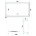 Półka wnękowa REA LED tytan 30/45/10