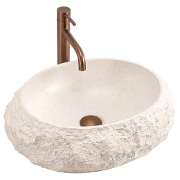 Umywalka nablatowa REA MIKA WARM BEIGE